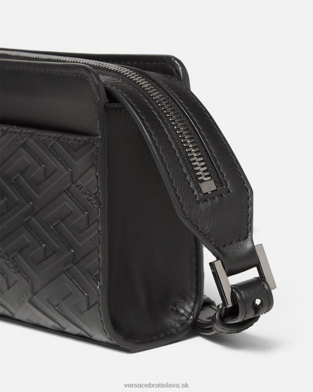 tašky X8X8P1481 Versace la greca podpis messenger taška čierna muži