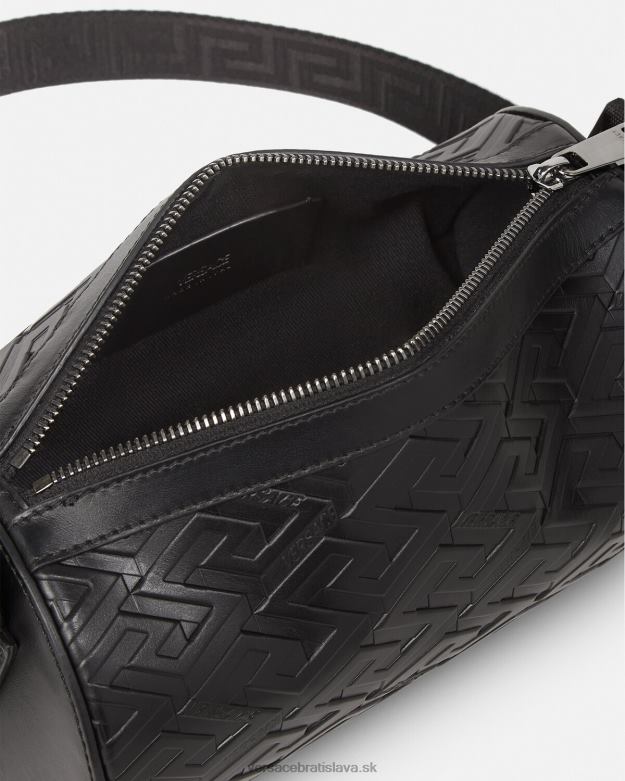 tašky X8X8P1482 Versace la greca podpis messenger taška čierna muži