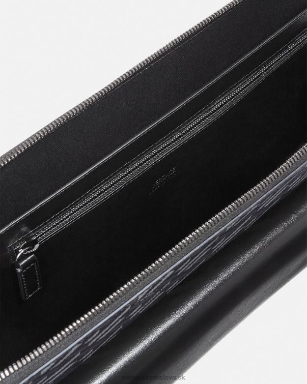 tašky X8X8P1483 Versace la greca signature obal na notebook čierna a sivá muži