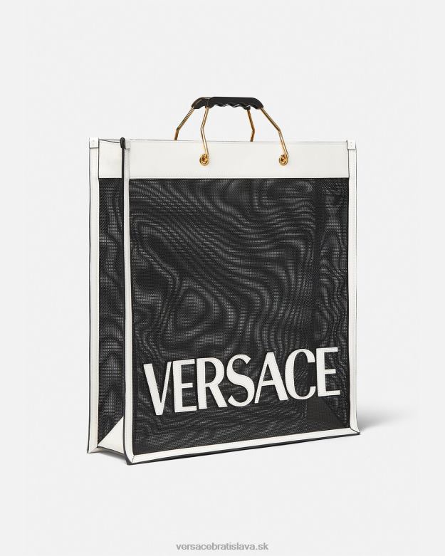tašky X8X8P1508 Versace nákupná taška čierna biela muži