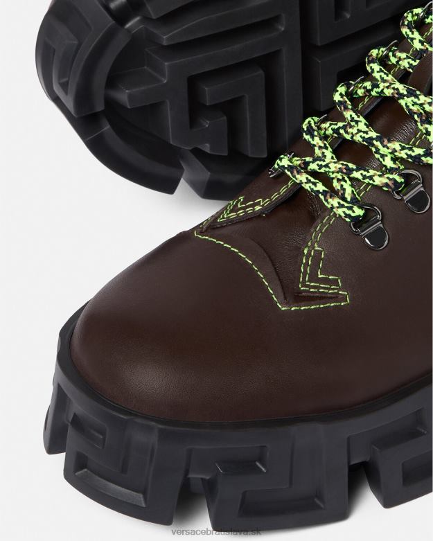 topánka X8X8P1582 Versace greca labyrint turistická obuv hnedá muži