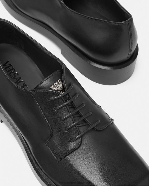 topánka X8X8P1561 Versace štvorcové derby topánky čierna muži