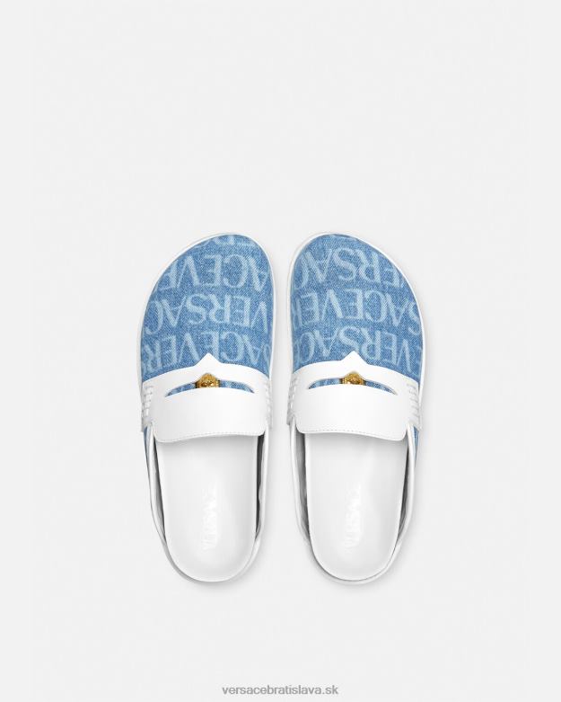 topánka X8X8P1562 Versace celoplošné džínsové medúzy mules svetlo modrá muži