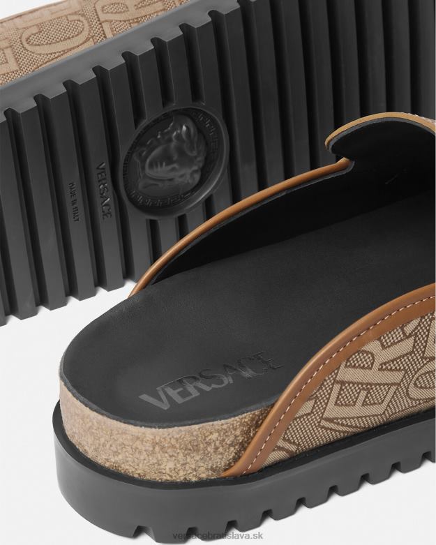 topánka X8X8P1565 Versace celoplošné medúzy mulice hnedá muži
