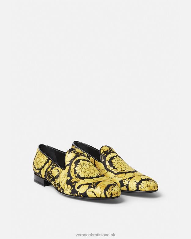 topánka X8X8P1566 Versace saténové papuče barocco vytlačiť muži