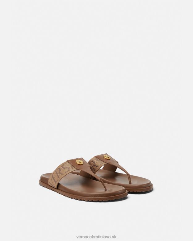 topánka X8X8P1583 Versace celoplošné sandále hnedá muži