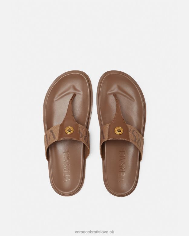 topánka X8X8P1583 Versace celoplošné sandále hnedá muži