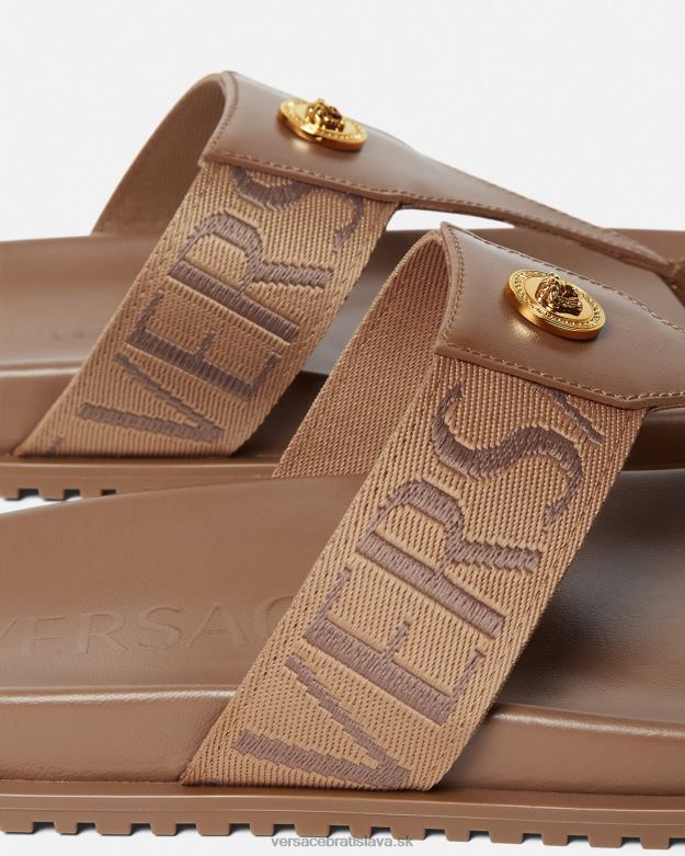 topánka X8X8P1583 Versace celoplošné sandále hnedá muži