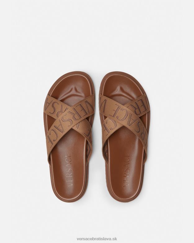 topánka X8X8P1584 Versace celoplošné sandále hnedá muži