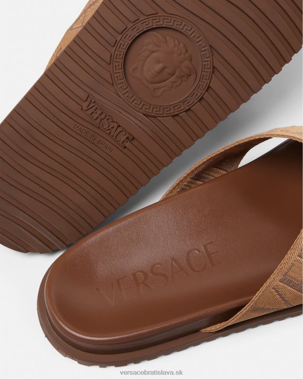topánka X8X8P1584 Versace celoplošné sandále hnedá muži