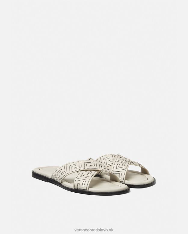 topánka X8X8P1588 Versace greca sandále biely muži
