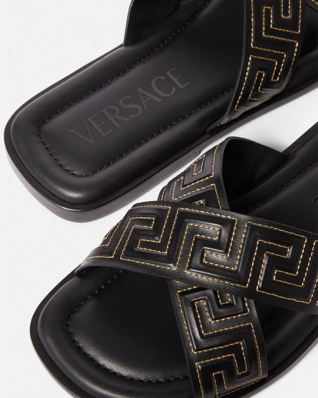 topánka X8X8P1589 Versace greca sandále čierna muži