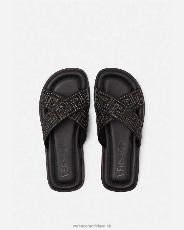 topánka X8X8P1589 Versace greca sandále čierna muži