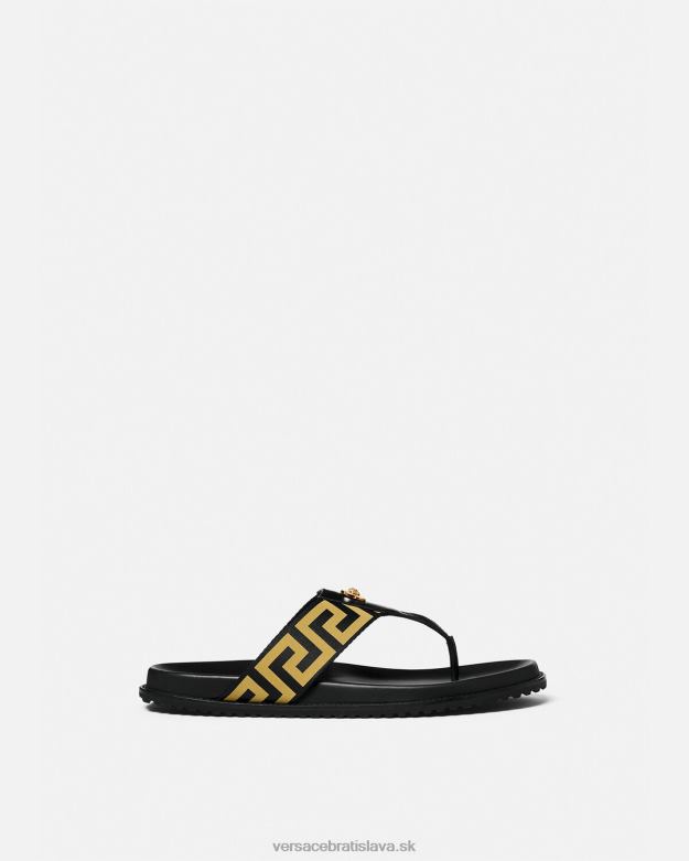 topánka X8X8P1591 Versace sandále medusa greca čierne zlato muži
