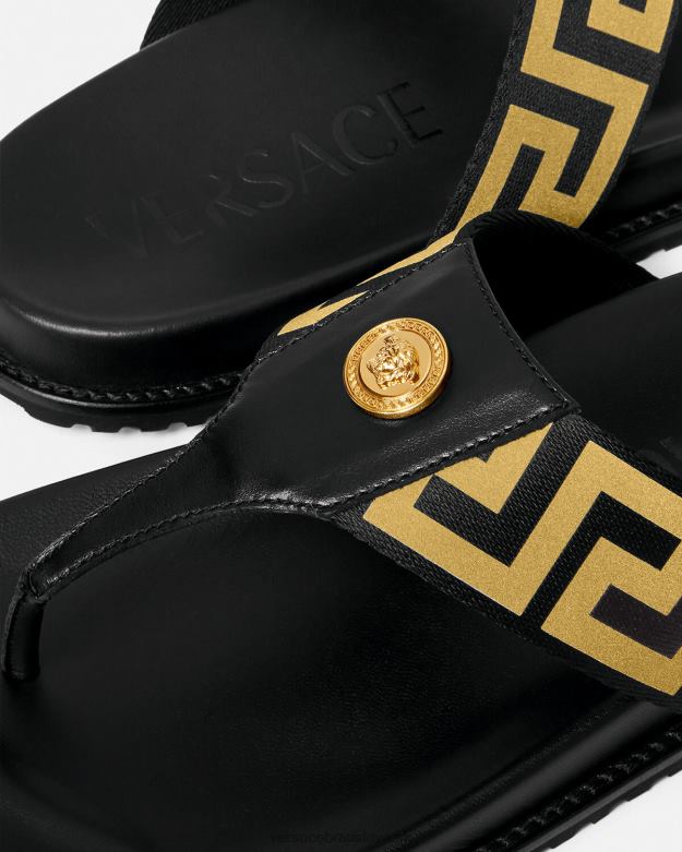 topánka X8X8P1591 Versace sandále medusa greca čierne zlato muži