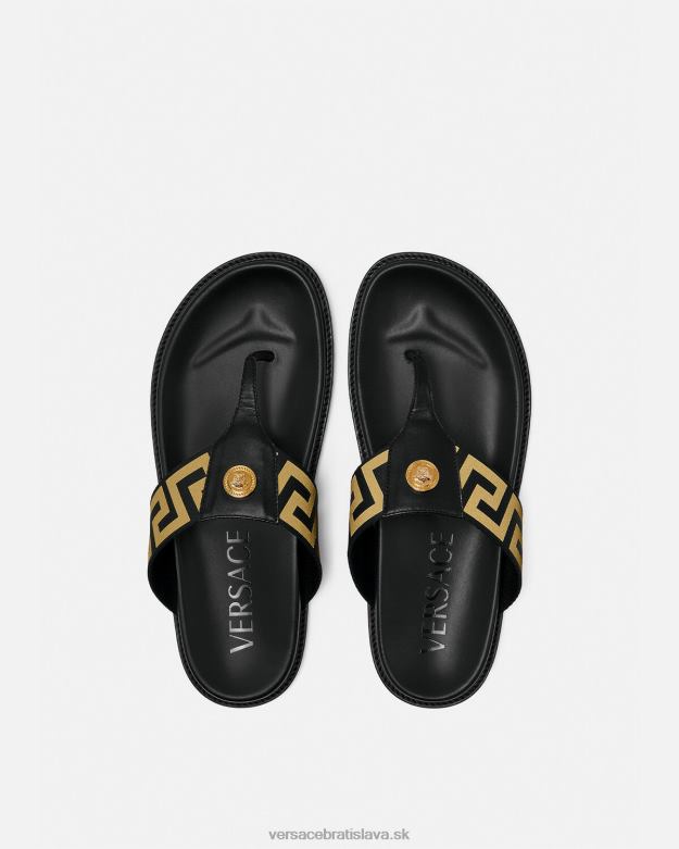 topánka X8X8P1591 Versace sandále medusa greca čierne zlato muži