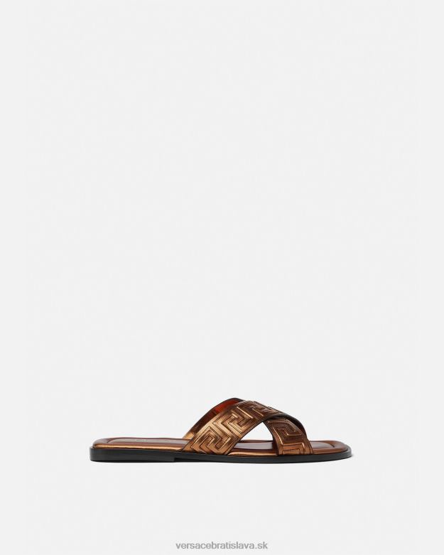 topánka X8X8P1595 Versace greca sandále bronz muži