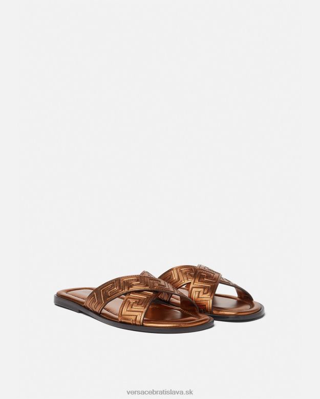 topánka X8X8P1595 Versace greca sandále bronz muži