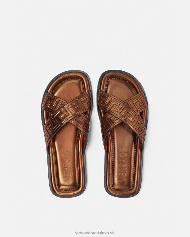 topánka X8X8P1595 Versace greca sandále bronz muži
