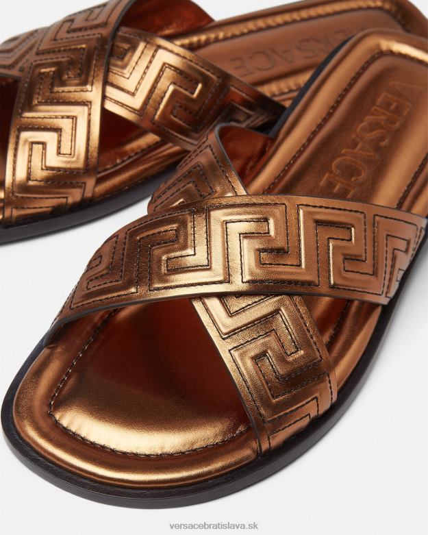 topánka X8X8P1595 Versace greca sandále bronz muži