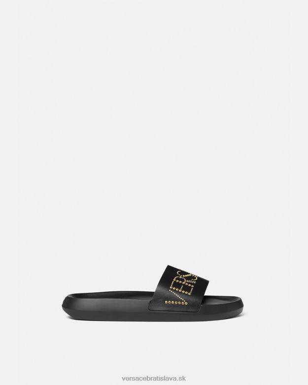 topánka X8X8P1596 Versace sklíčka s vyšívaným logom čierna muži