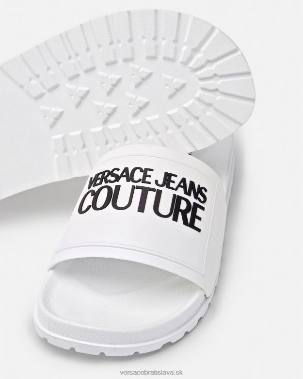 topánka X8X8P2467 Versace gumené sklíčka s logom biely muži