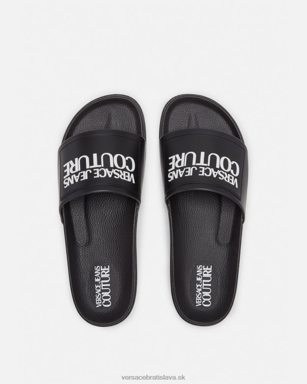 topánka X8X8P2468 Versace gumené sklíčka s logom čierna muži