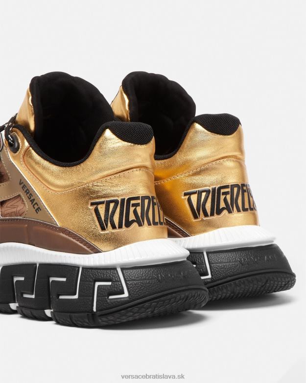 topánka X8X8P1512 Versace tenisky trigreca hnedá a zlatá muži