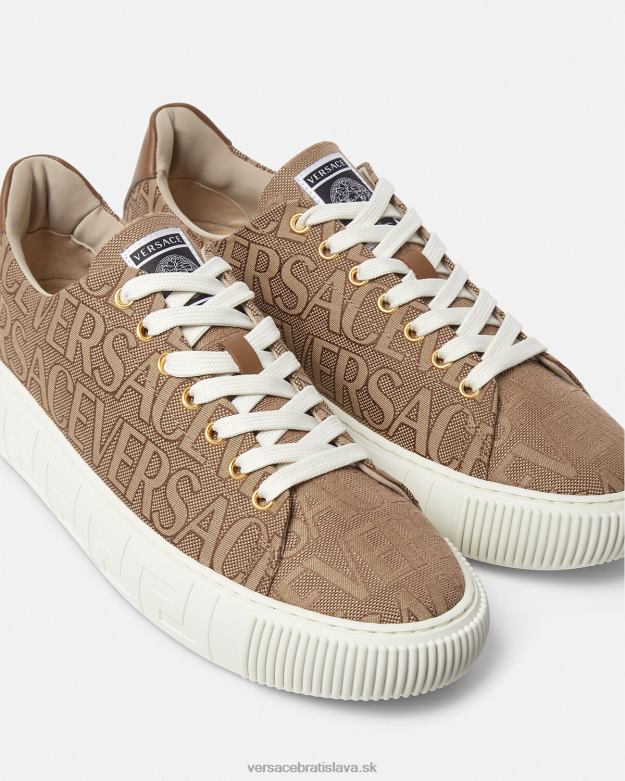 topánka X8X8P1515 Versace celoplošné greca tenisky hnedá muži