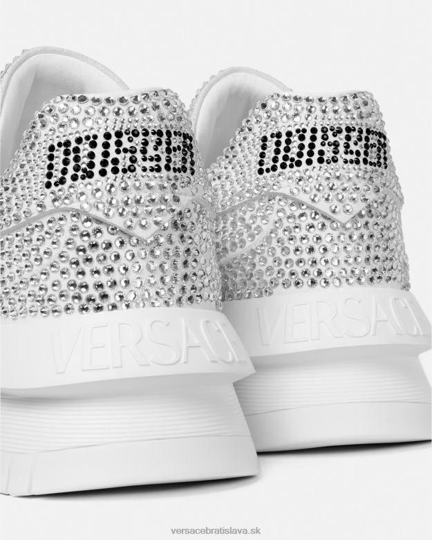topánka X8X8P1534 Versace krištáľové tenisky odissea biely muži