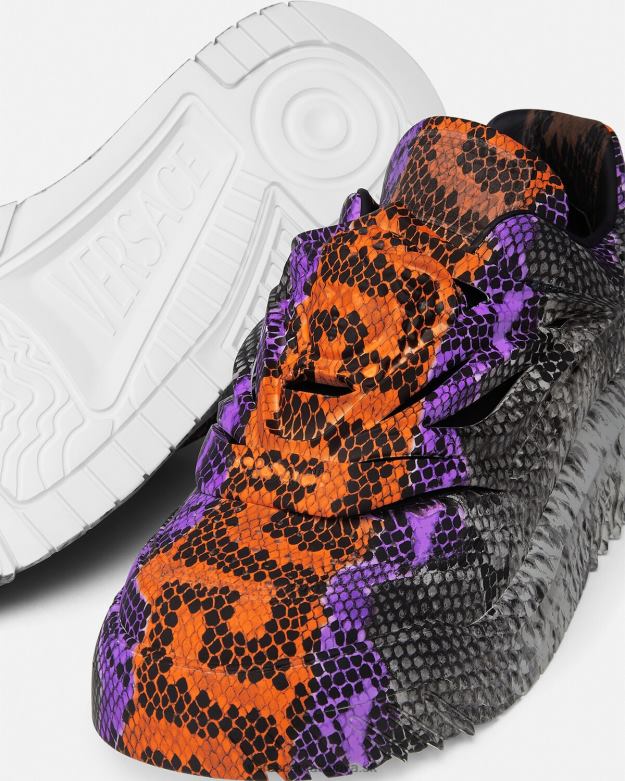 topánka X8X8P1539 Versace tenisky python greca print odissea vytlačiť muži