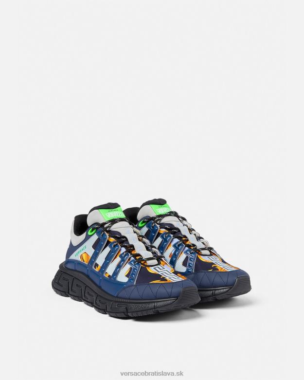 topánka X8X8P1542 Versace tenisky barocco 660 trigreca Modrá muži