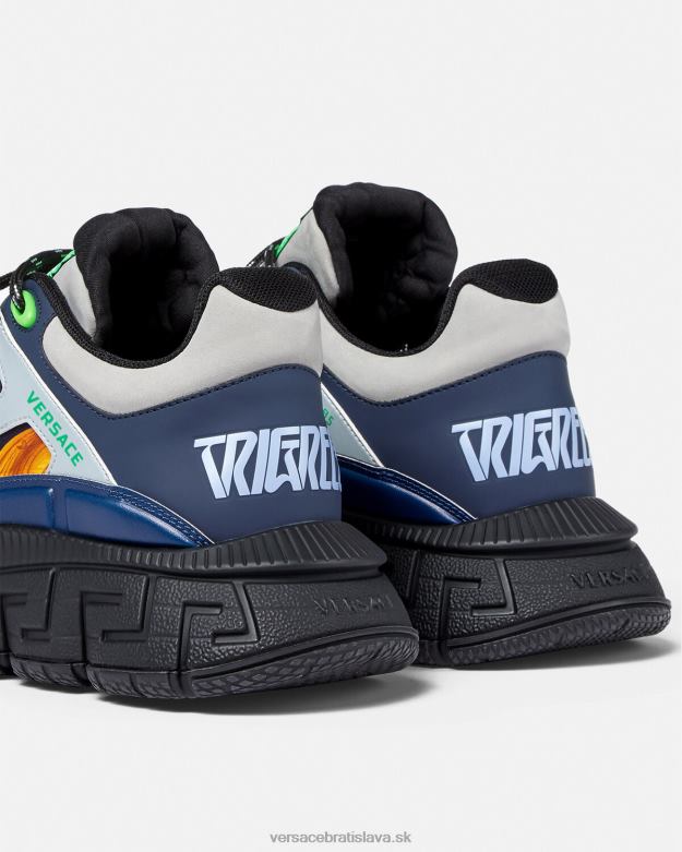 topánka X8X8P1542 Versace tenisky barocco 660 trigreca Modrá muži