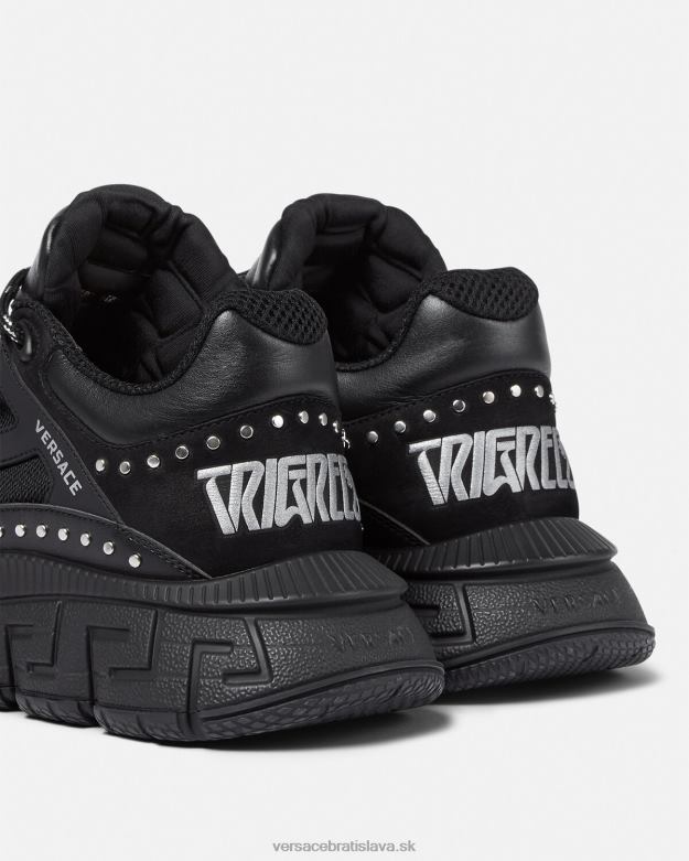 topánka X8X8P1544 Versace trigreca tenisky s cvočkami čierna muži