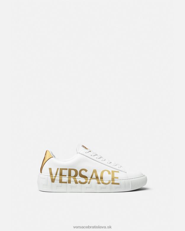 topánka X8X8P1549 Versace tenisky s logom Greca biele zlato muži