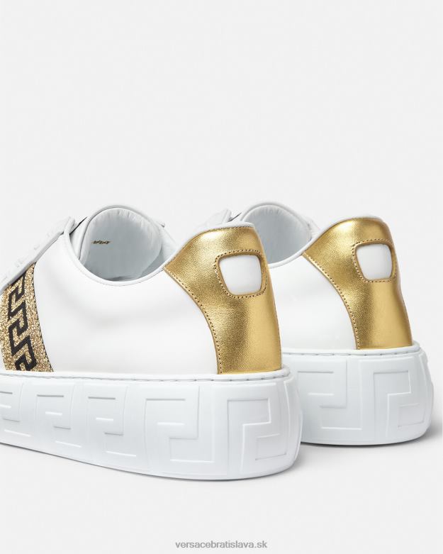 topánka X8X8P1552 Versace tenisky greca biele zlato muži