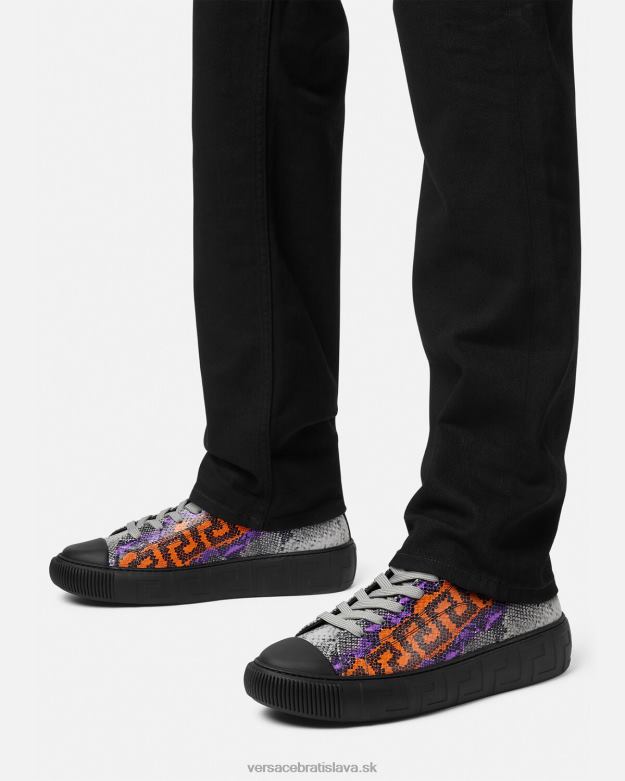 topánka X8X8P1554 Versace tenisky s potlačou python greca jedna farba muži