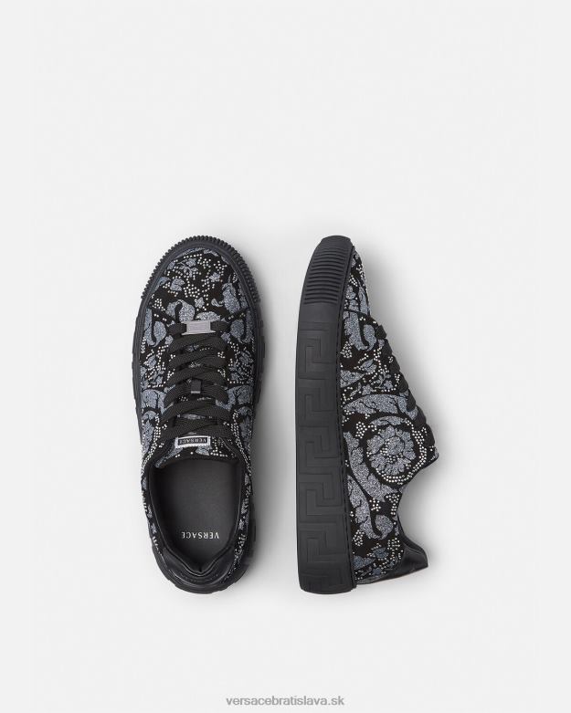 topánka X8X8P1555 Versace trenažéry grécka s hrotmi čierna muži