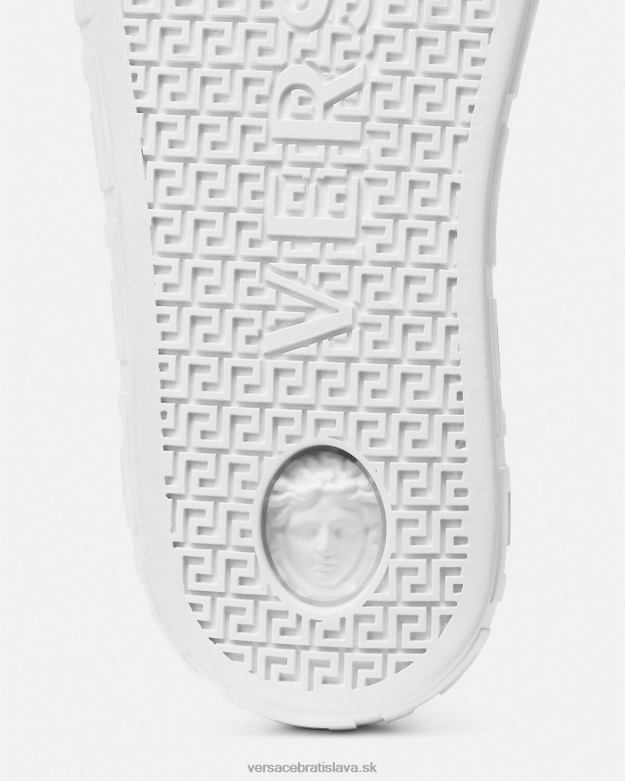 topánka X8X8P1556 Versace univerzitné tenisky greca modrá a biela muži