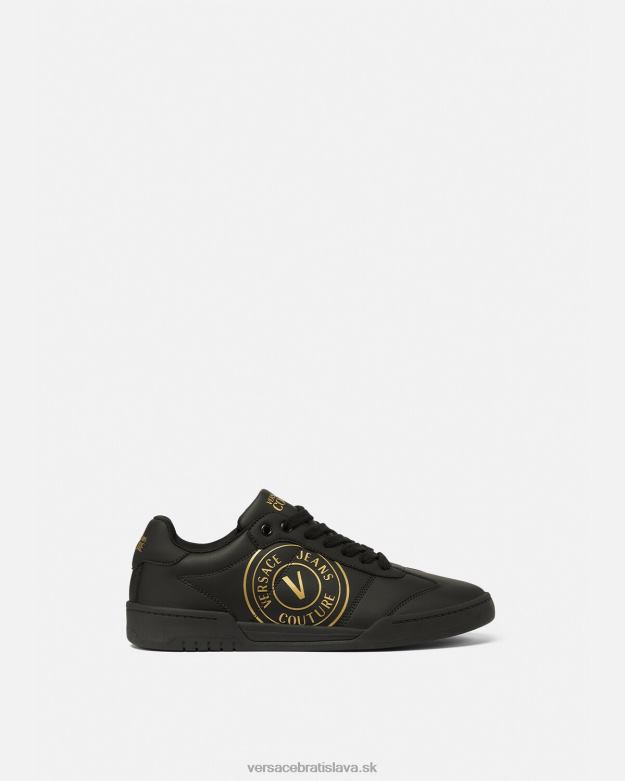 topánka X8X8P2443 Versace brooklyn v-emblem tenisky čierne zlato muži