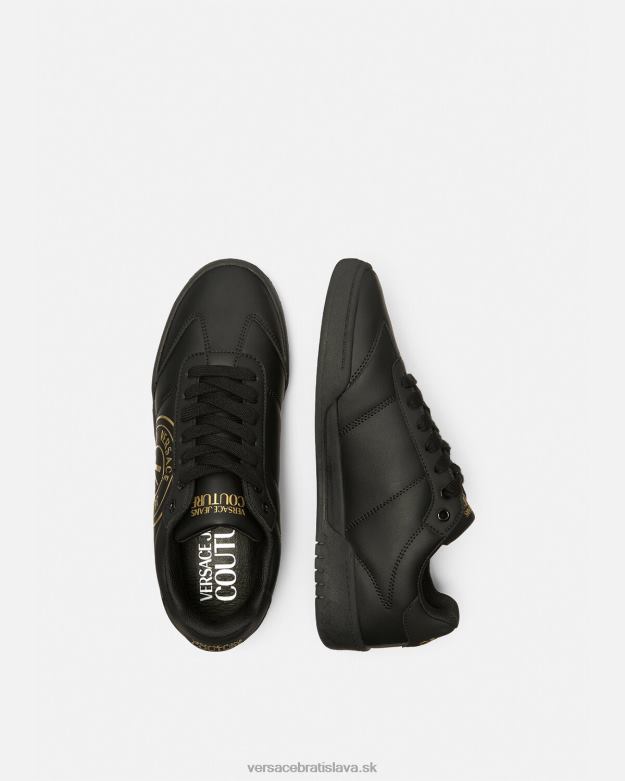 topánka X8X8P2443 Versace brooklyn v-emblem tenisky čierne zlato muži