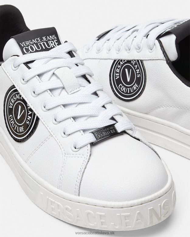 topánka X8X8P2452 Versace Tenisky s logom v-emblem court 88 biely čierny muži