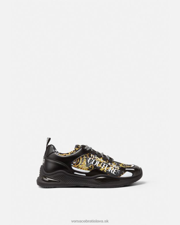topánka X8X8P2457 Versace couture tenisky s logom levion čierne zlato muži