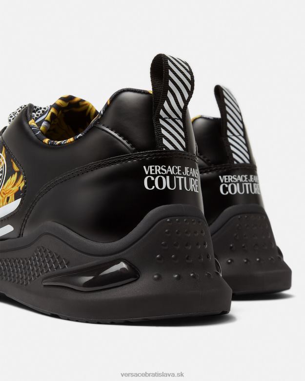 topánka X8X8P2457 Versace couture tenisky s logom levion čierne zlato muži