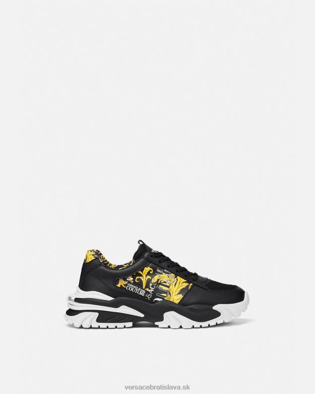 topánka X8X8P2466 Versace couture tenisky s logom trail trek čierne zlato muži