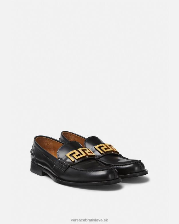 topánka X8X8P1567 Versace greca mokasíny čierna muži