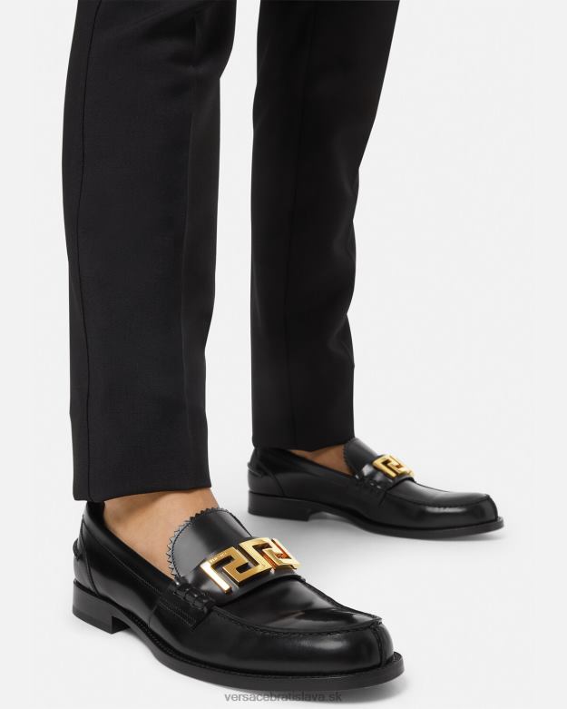 topánka X8X8P1567 Versace greca mokasíny čierna muži