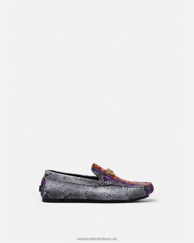 topánka X8X8P1574 Versace python greca print la medusa mokasíny viacfarebný muži