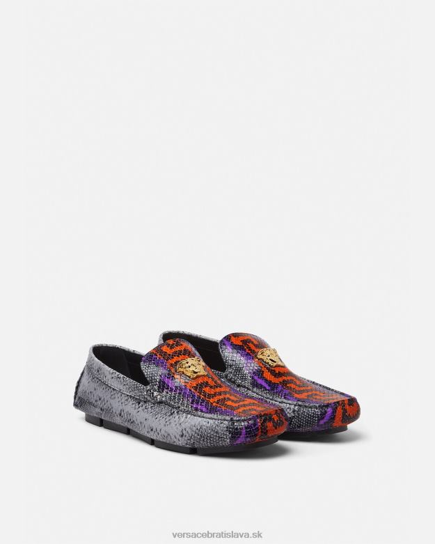 topánka X8X8P1574 Versace python greca print la medusa mokasíny viacfarebný muži