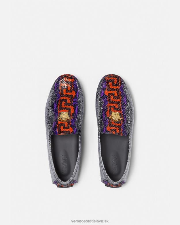 topánka X8X8P1574 Versace python greca print la medusa mokasíny viacfarebný muži